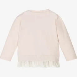 Girls Pink Cotton Logo Top