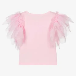 Girls Pink Cotton 3rd Birthday T-Shirt