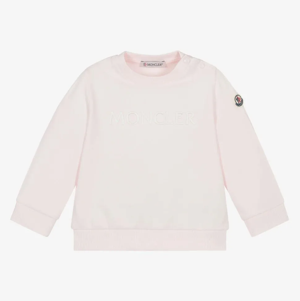 Girls Pink Cotton Sweatshirt