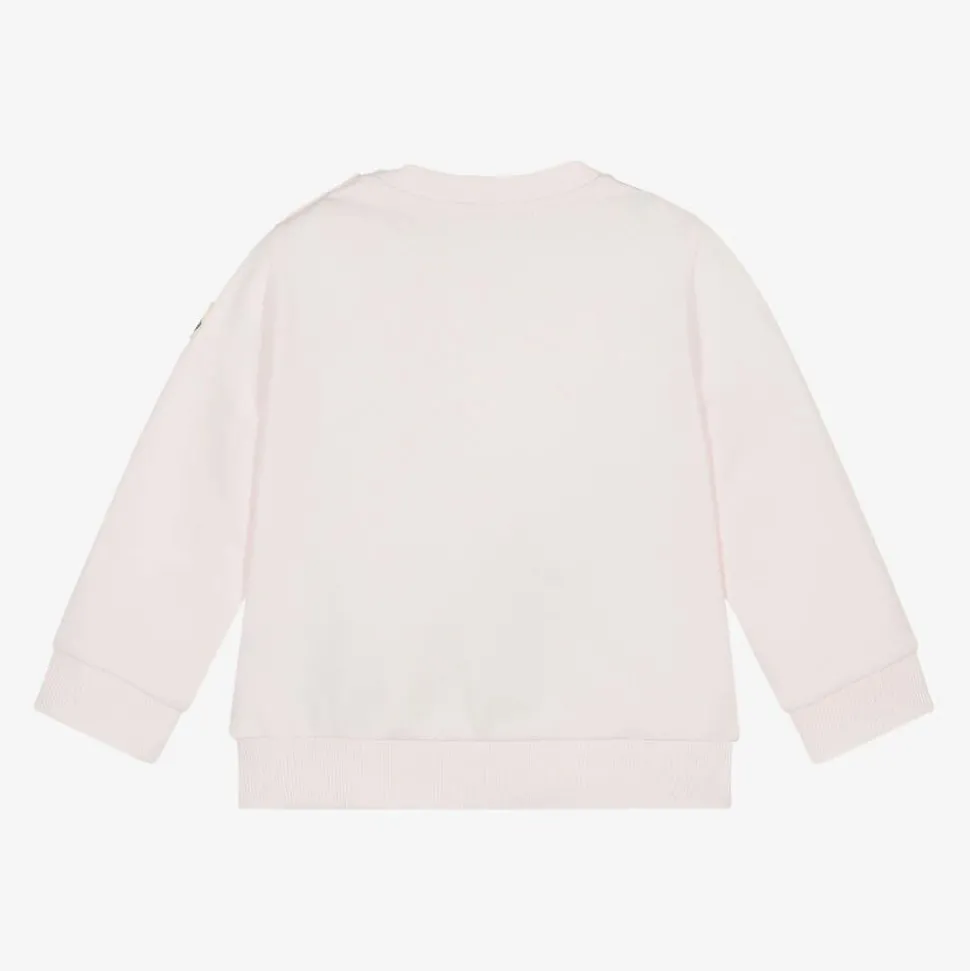 Girls Pink Cotton Sweatshirt