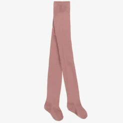 Girls Pink Cotton Tights