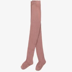 Girls Pink Cotton Tights