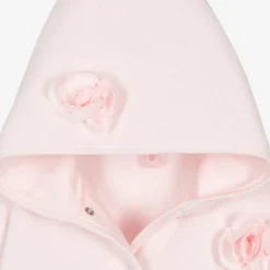 Girls Pink Cotton Towelling Bathrobe