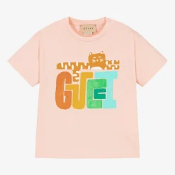 Girls Pink Cotton T-Shirt