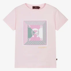 Girls Pink Cotton T-Shirt