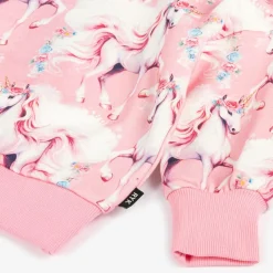Girls Pink Cotton Unicorn Sweatshirt