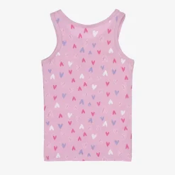 Girls Pink Cotton Vests (2 Pack)