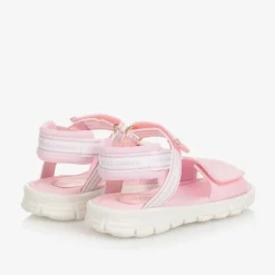 Girls Pink DG Logo Sandals