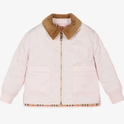 Girls Pink Diamond Quilted Jacket