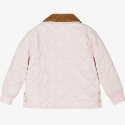 Girls Pink Diamond Quilted Jacket