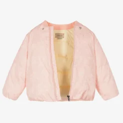 Girls Pink Double G Down Puffer Jacket