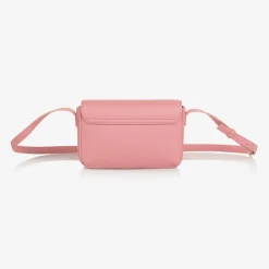 Girls Pink Faux Leather Handbag (20cm)