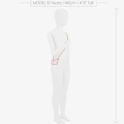 Girls Pink Faux Leather Mini Bag (8cm)