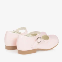 Girls Pink Faux Patent Leather Shoes