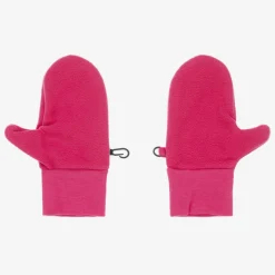 Girls Pink Fleece Mittens