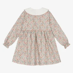 Girls Pink Floral Cotton Dress