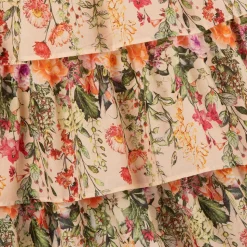 Girls Pink Floral Cotton Dress