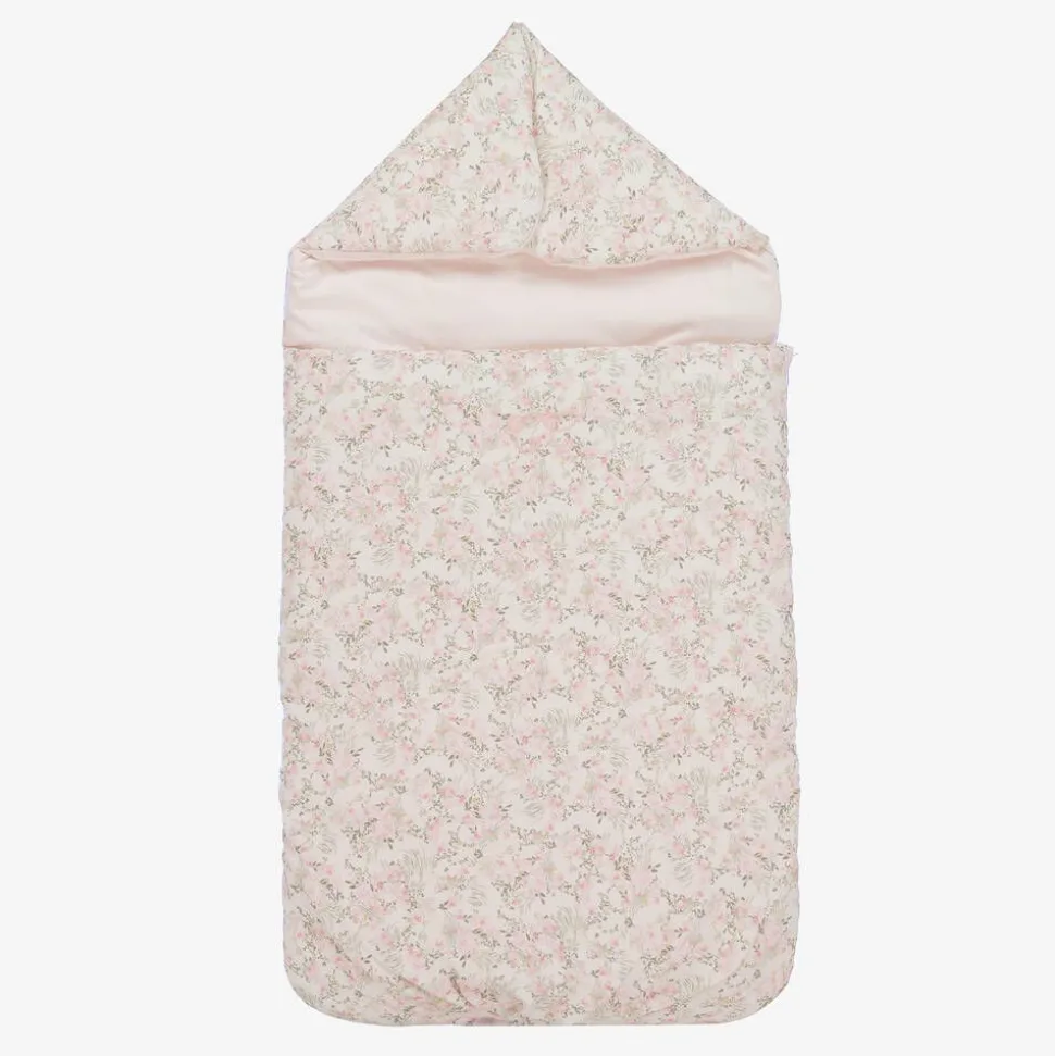 Girls Pink Floral Needlecord Nest (81cm)