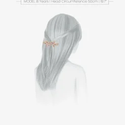 Girls Pink Flower Hair Clip (8cm)