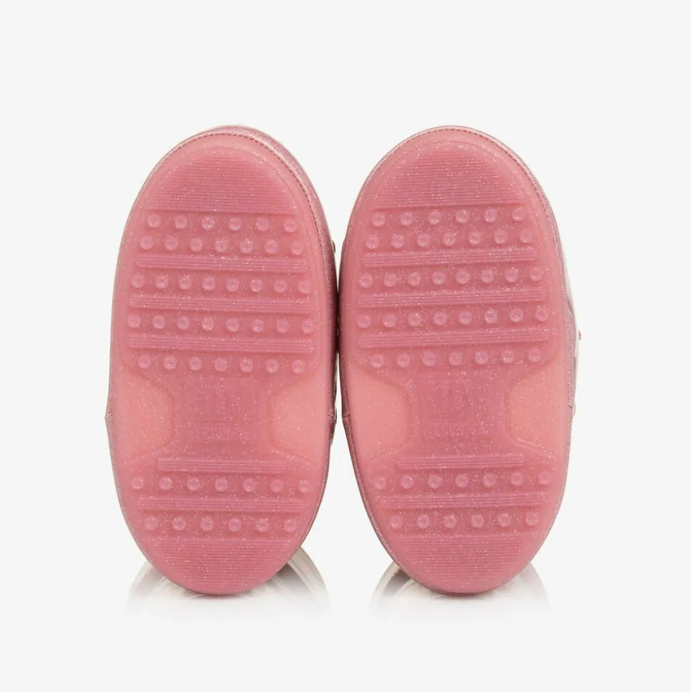 Girls Pink Glitter Snow Boots