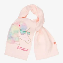 Girls Pink Knitted Unicorn Scarf