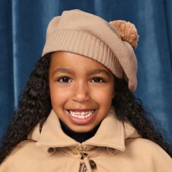 Girls Pink Knitted Wool Beret