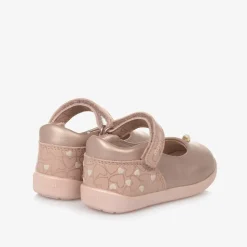 Girls Pink Leather First Walker Shoes