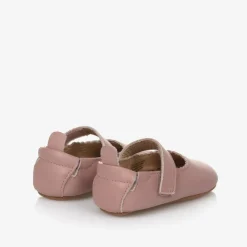 Girls Pink Leather First Walker Shoes