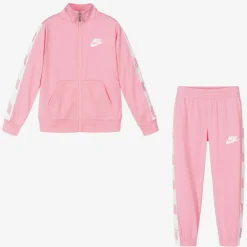 Girls Pink Logo Tracksuit