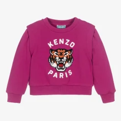 Girls Pink Lucky Tiger Sweatshirt