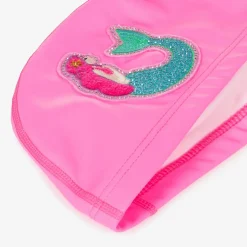 Girls Pink Mermaid Swimming Cap
