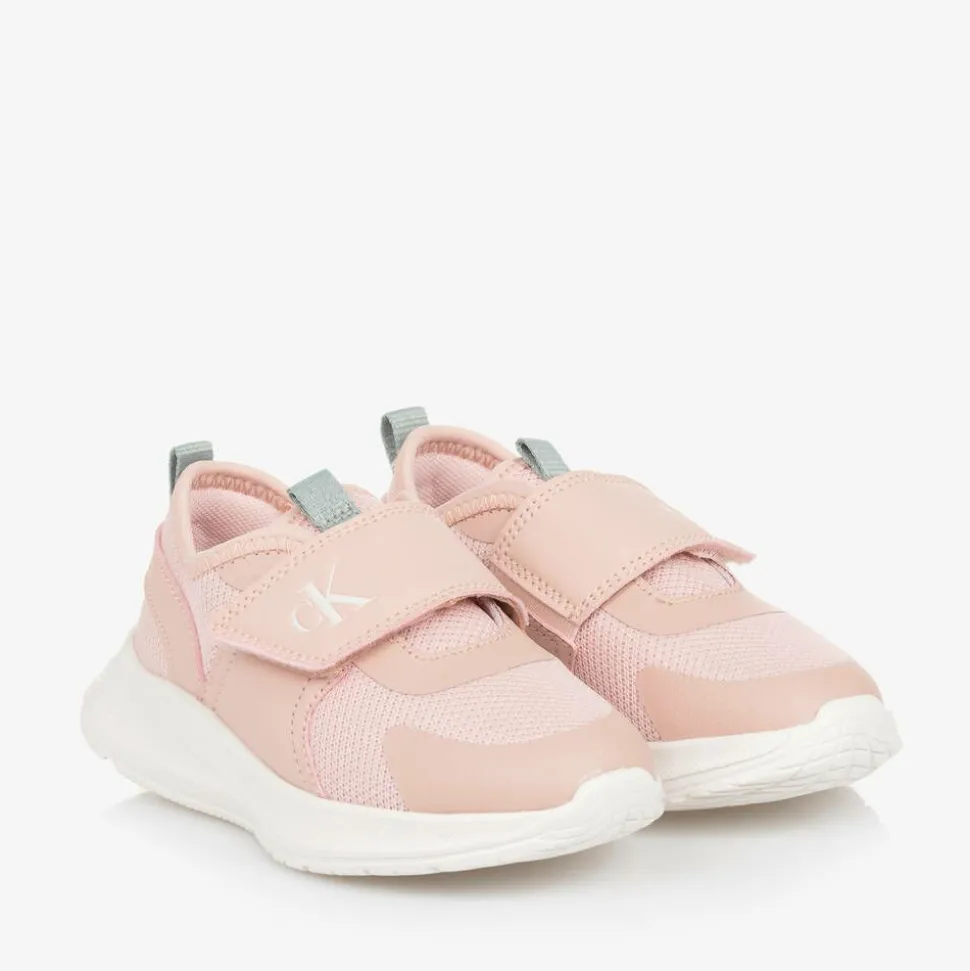 Girls Pink Mesh Trainers
