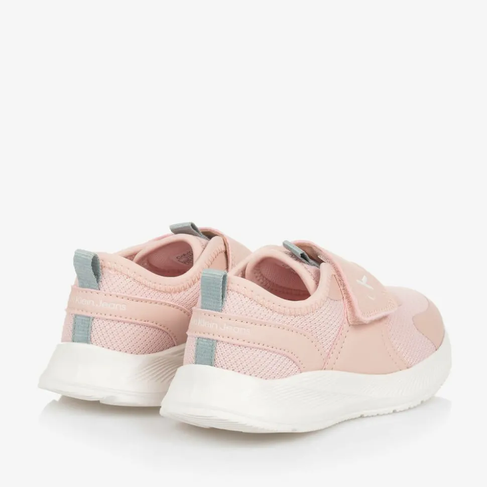 Girls Pink Mesh Trainers