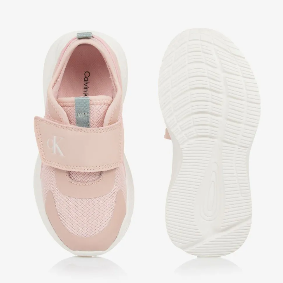 Girls Pink Mesh Trainers