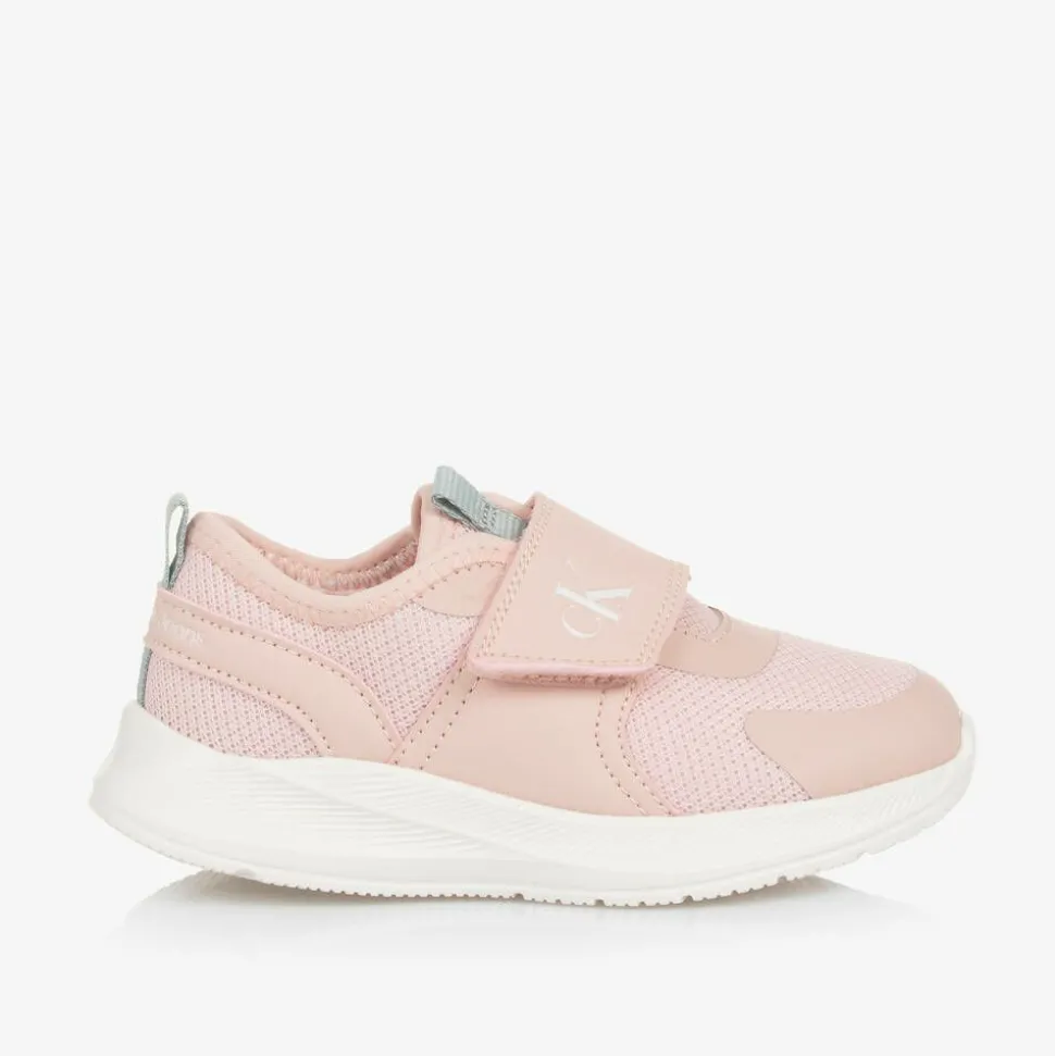 Girls Pink Mesh Trainers