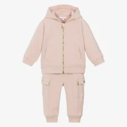 Girls Pink Organic Cotton Tracksuit