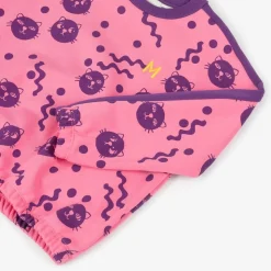 Girls Pink Organic Cotton Cats Sweatshirt