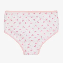 Girls Pink Organic Cotton Knickers (5 Pack)