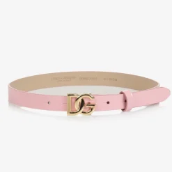 Girls Pink Patent Leather Belt