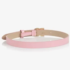 Girls Pink Patent Leather Belt