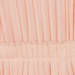 Girls Pink Pleated Wool Dress