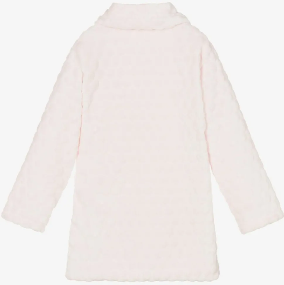 Girls Pink Plush Dressing Gown