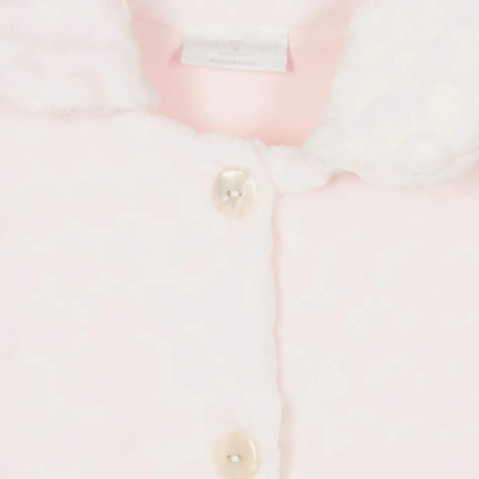 Girls Pink Plush Dressing Gown