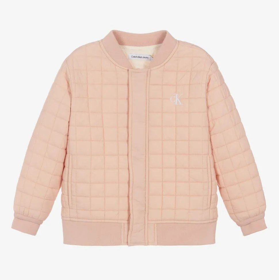 Girls Pink Quilted Jacket