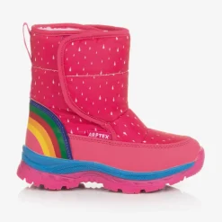 Girls Pink Rainbow Snow Boots