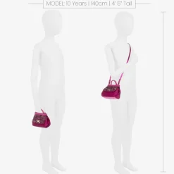 Girls Pink Rhinestones Sicily Bag (14cm)