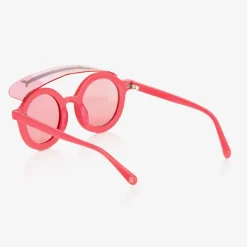 Girls Pink Round Visor Sunglasses