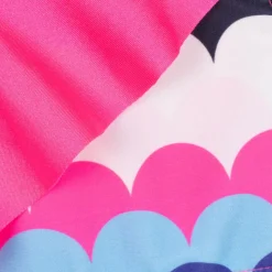 Girls Pink Scallop Stripe Bikini