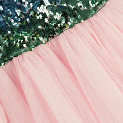 Girls Pink Sequin & Tulle Dress