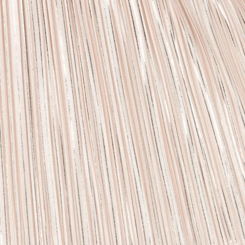 Girls Pink Sequin Logo Jersey Dress